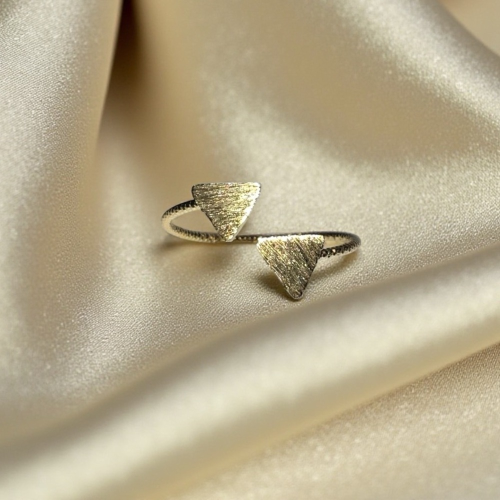 Elegant Gold Triangle Ring